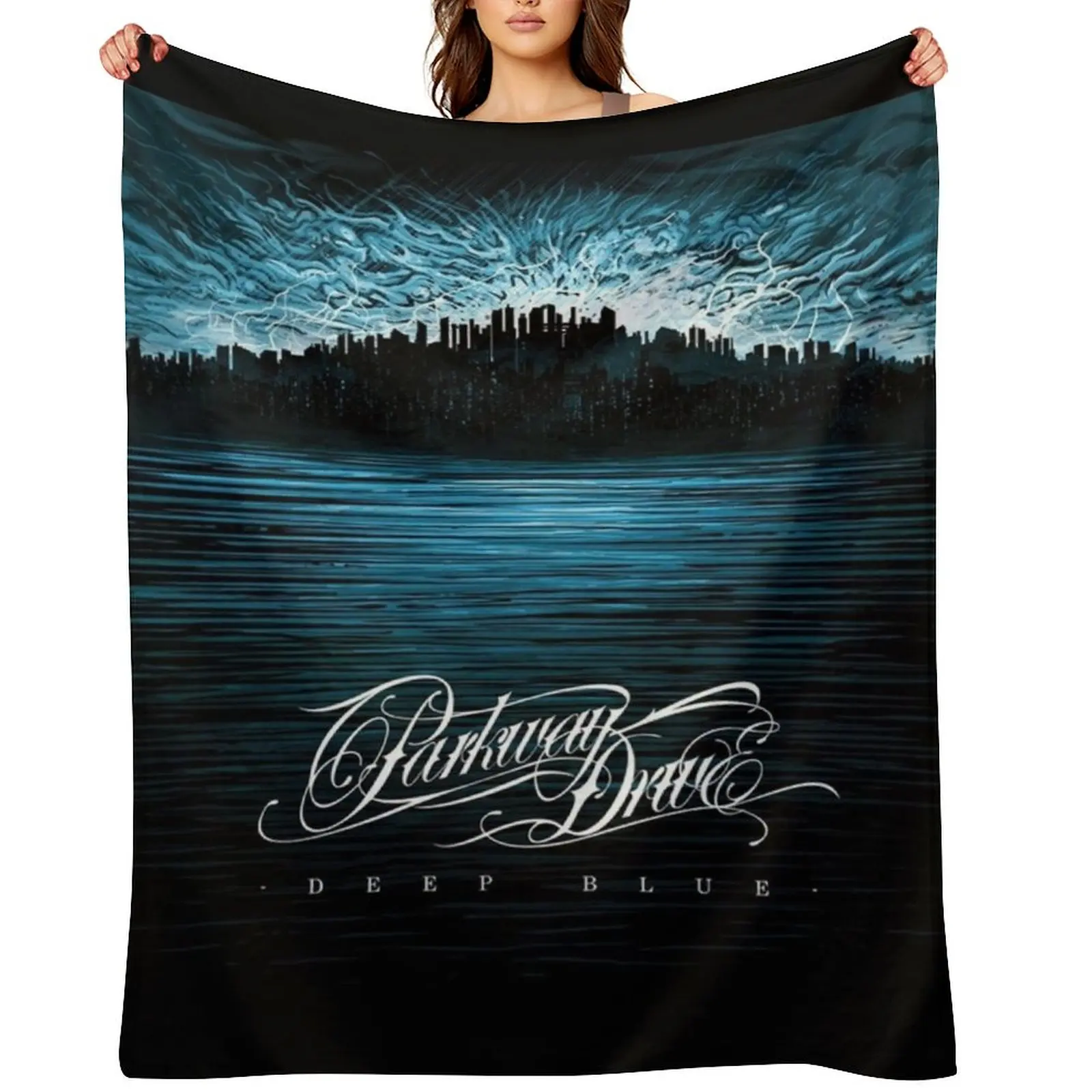

Parkway Drive deep blue Throw Blanket Extra Large Throw Bed linens Camping Polar Blankets
