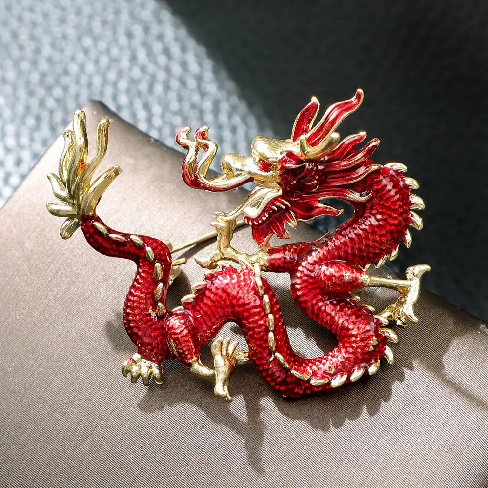 CINDY XIANG Chinese Chun Jie Spring Festivel Dragon Brooch Any Of The Twelve Animals Pin 3 Colors Available High Quality