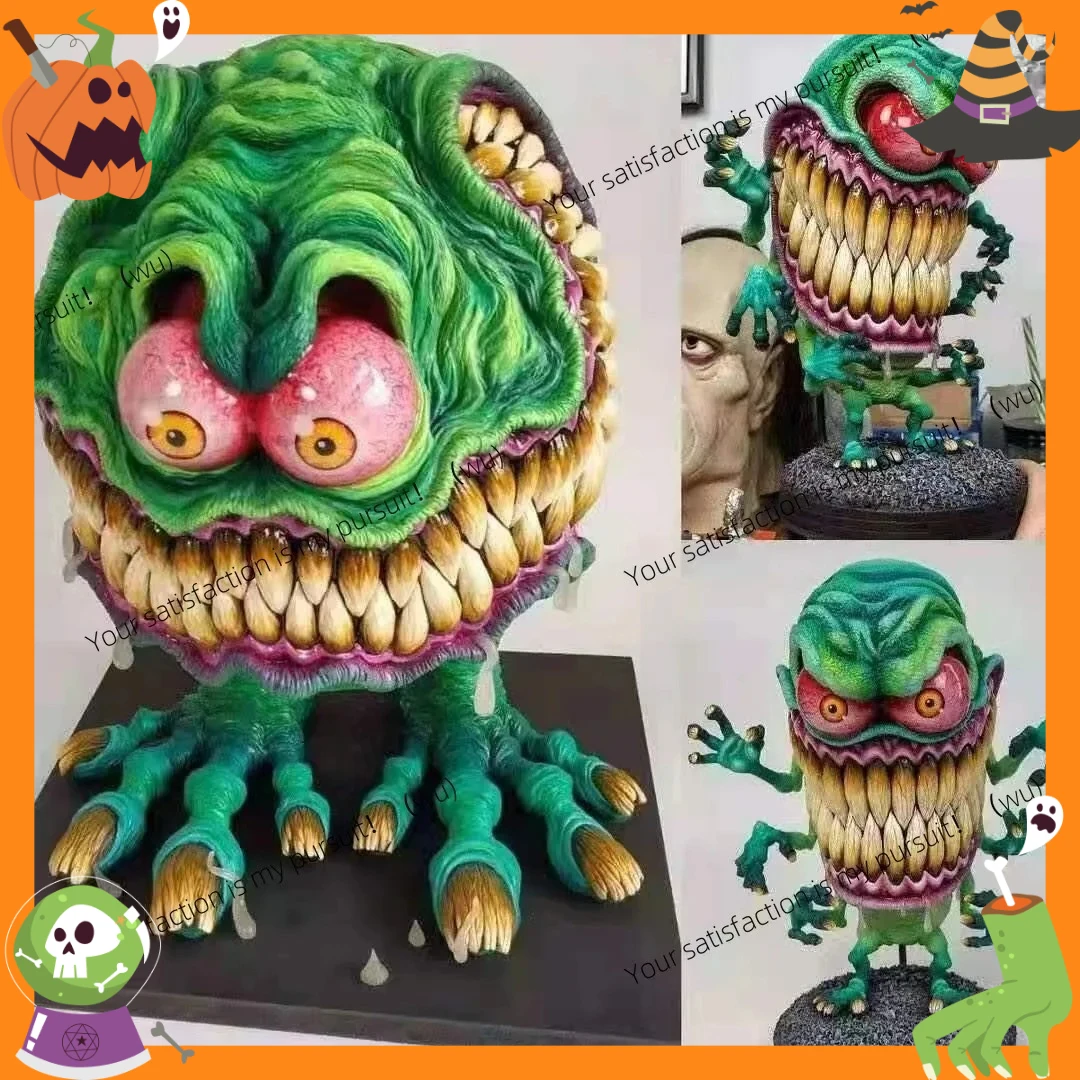 Figura de Resina de Monstruo de Boca Grande, Estatua Alienígena de Terror, Adorno Gótico para Decoración del Hogar en Halloween