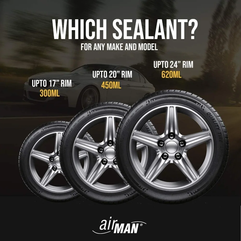 휴대용 12V 타이어 공기 주입기 키트 (LED 라이트 및 친환경 실란트 포함, 비상 타이어 수리용)