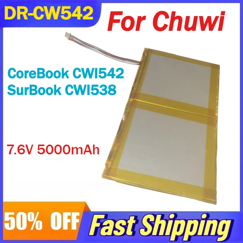 

High-Quality 7.6V 5000mAh DR-CW542 Tablet Computer Lithium-ion Battery for Chuwi SurBook CWI538,for Chuwi CoreBook CWI542