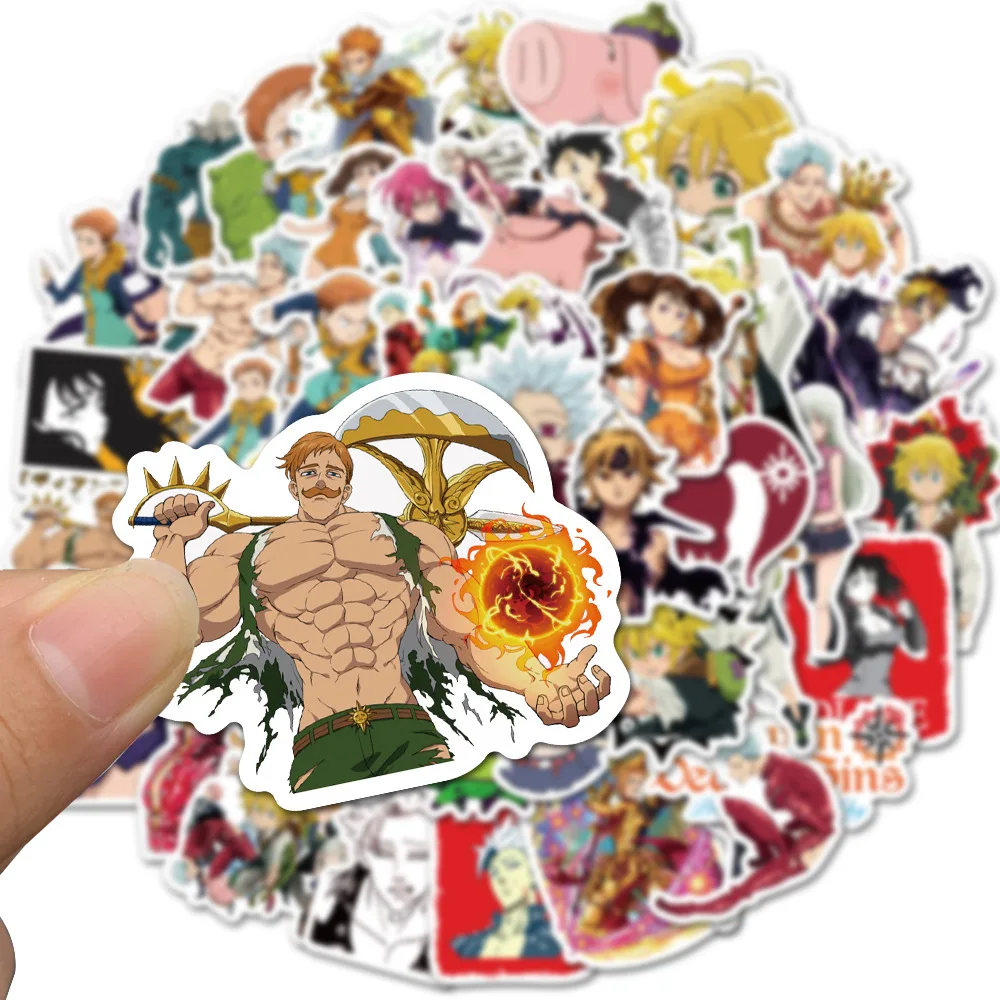 50Pcs Animation The Seven Deadly Sins Personalized Graffiti Sticker Motorcycle Trunk Refrigerator Guitar Waterproof Anime Decal
