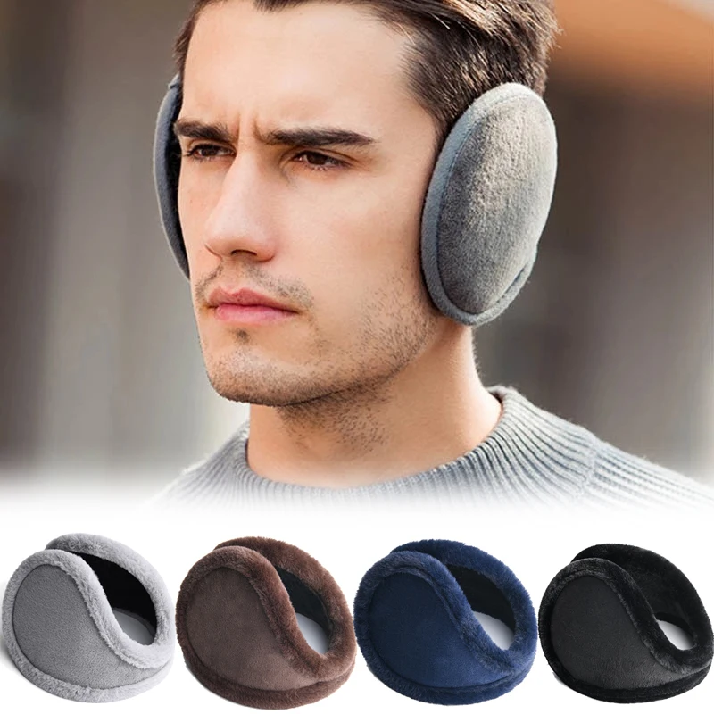 Earbags mulheres homens earmuffs masculino de pelúcia estilo de volta earflap casual manter quente velo inverno ao ar livre protetor capa de orelha