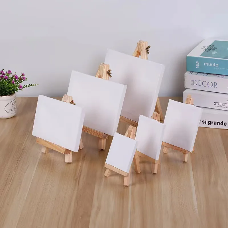 

Natural Wood Mini Easel Frame Tripod Display Meeting Wedding Table Number Name Card Stand Display