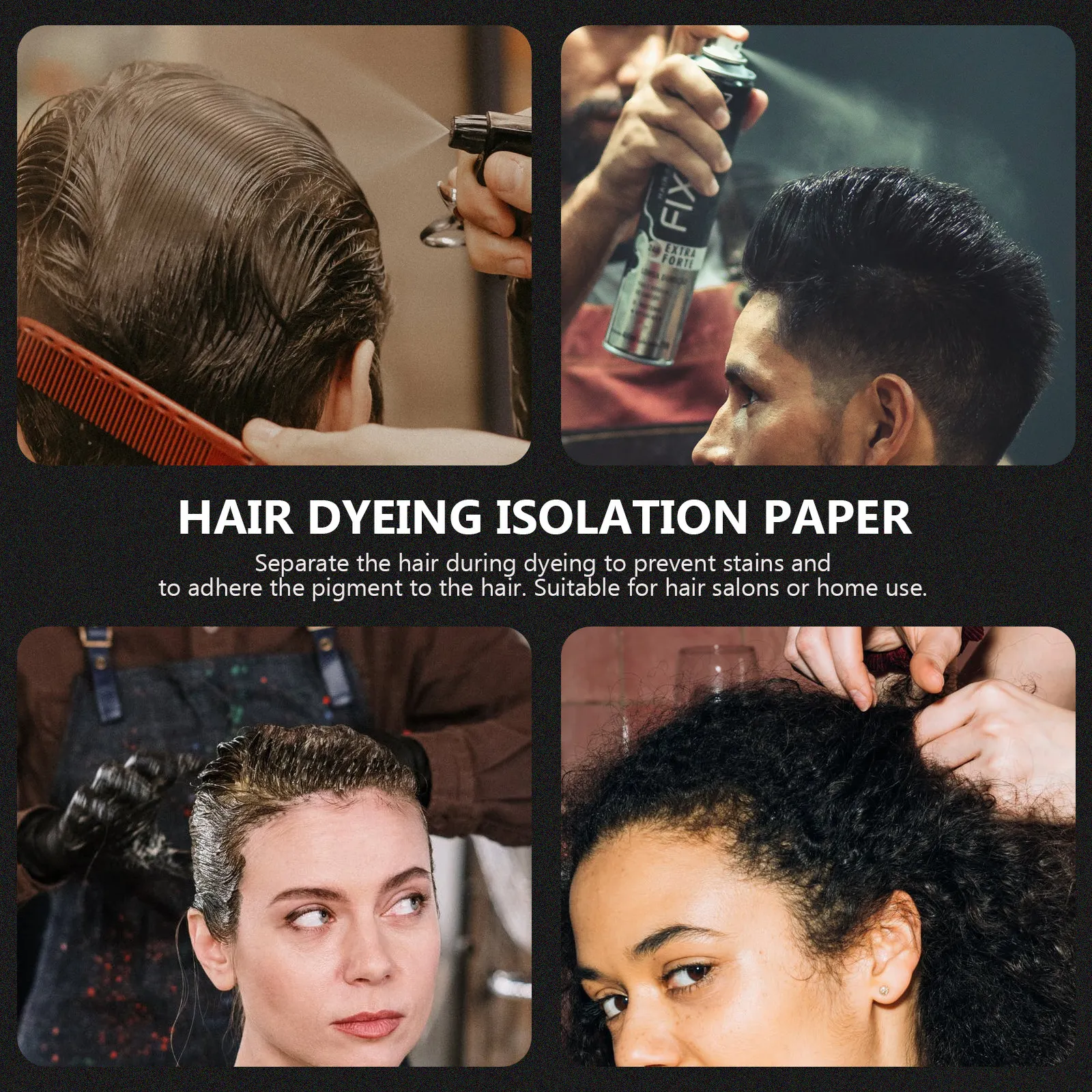 100Sheets Hair Coloring Dye Paper High-Density Pe Material Non-Breakable Smooth Surface for Partial Full Head Dyeing Heat