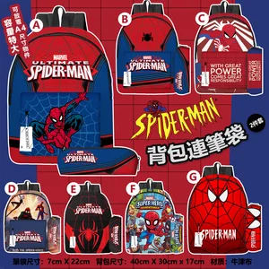 Disney New School Bags For Boys Spider Man Primary Student Shoulder Orthopedic Backpack Pencil Case Large Capacity  Mochilas