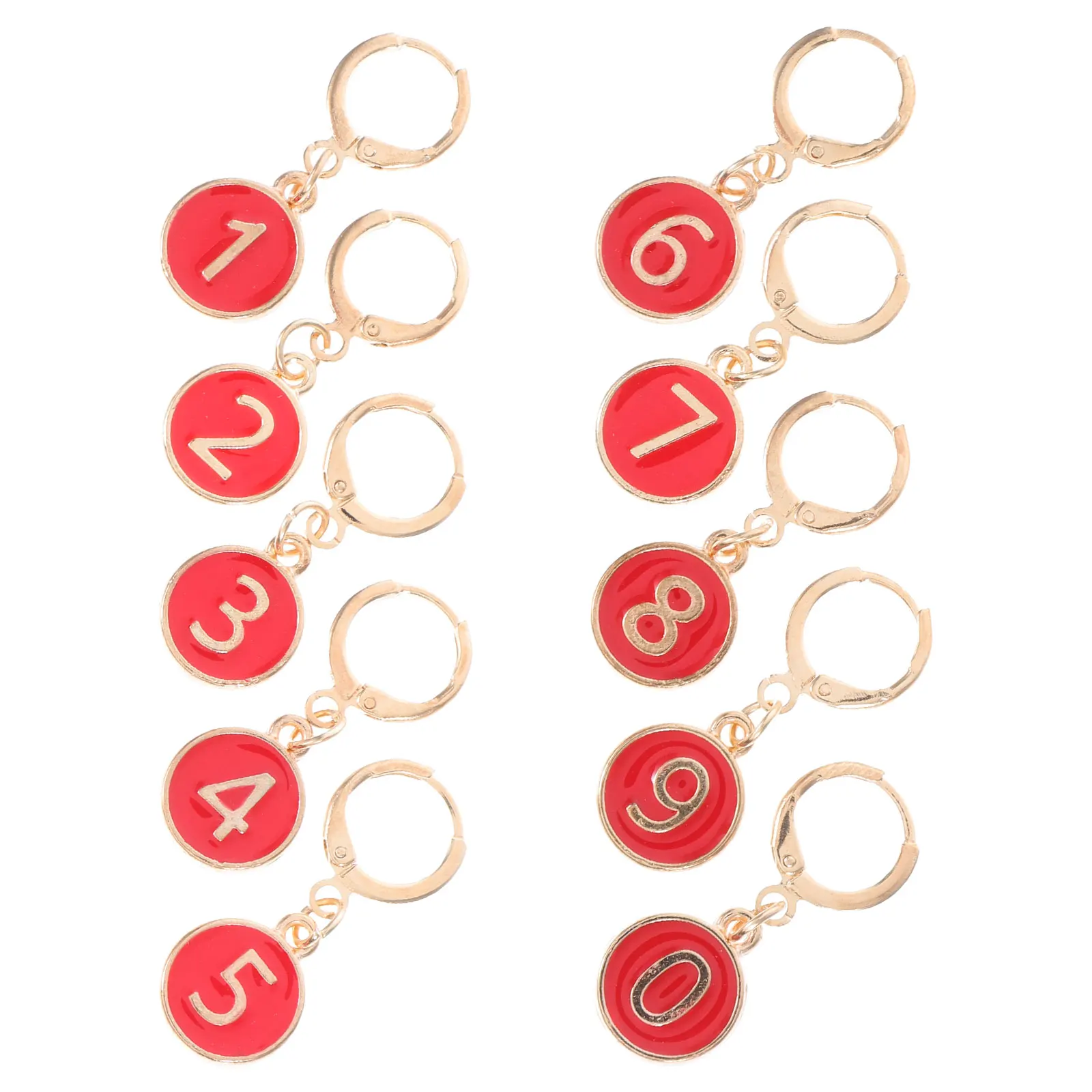 

1 set Needle Count Recorder Knit Row Counter Stitch Markers Alloy Material Durable Craft Tool Storage Box Portable Yarn Circle