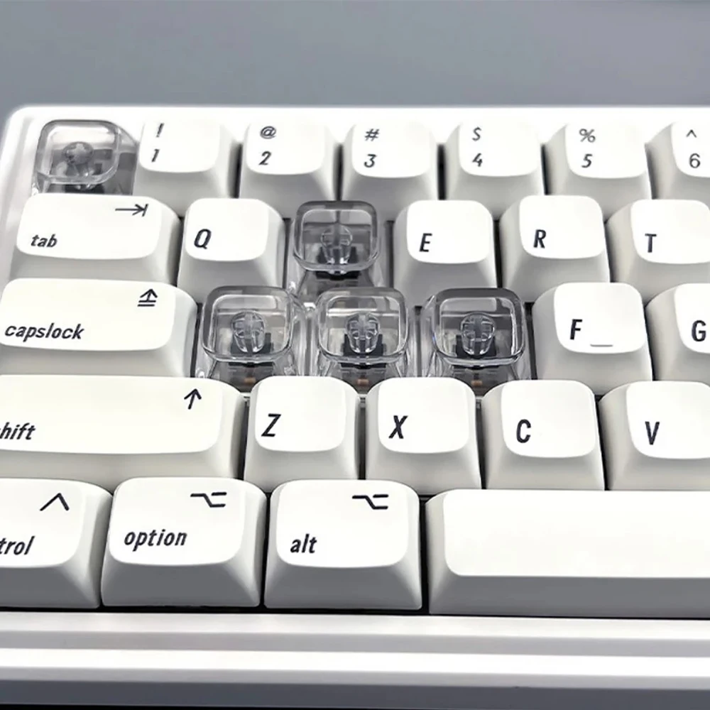 Keycaps transparentes do teclado, PC Keycap em branco, Teclado mecânico translúcido, XDA Crystal, 5 pcs, 10 pcs
