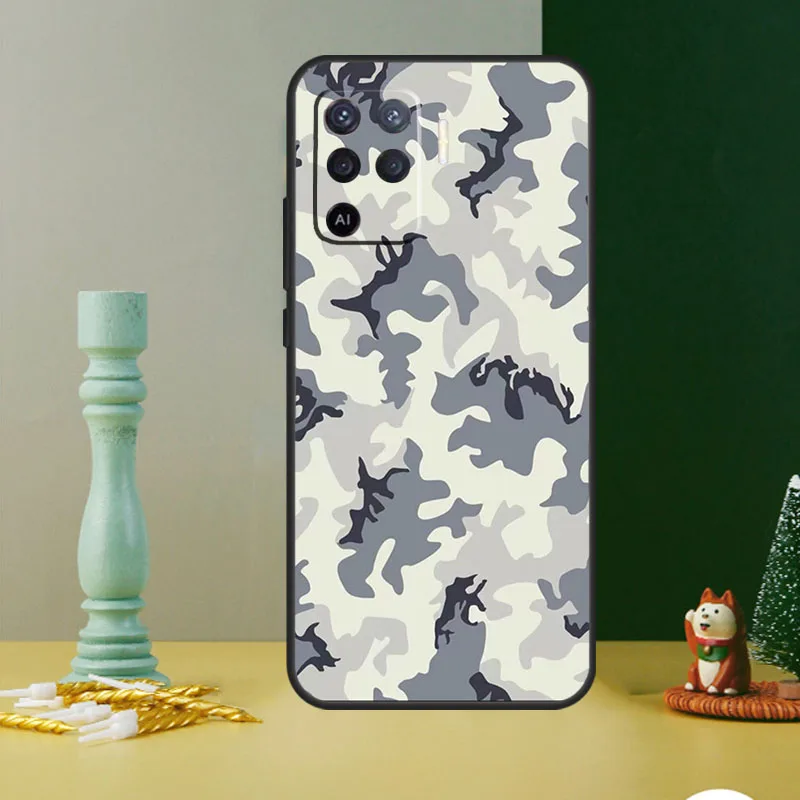 Camo Army Camouflage For OPPO A9 A5 A31 A53 2020 A83 A91 A93 A15 A3S A5S A54 A74 A94 A52 A72 A53S Phone Cover