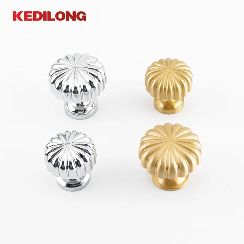 KEDLO Manufacturer sells modern simple cabinet brass handle furniture hardware drawer knob cabinet pumpkin handle