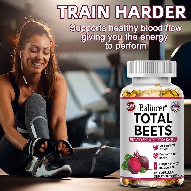 Organic Beetroot Capsules with Grape, Vitamin B6 & B12, Support Circulation, Heart, Cardiovascular & Energy, Antioxidant