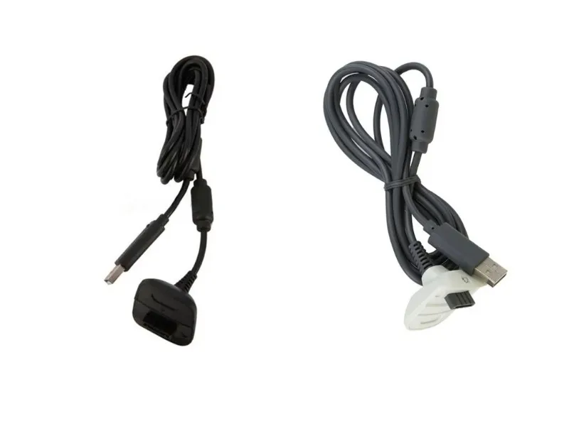 Fotografia 4: Cabo de carregamento USB para Xboxes 360, alça, preto e cinza