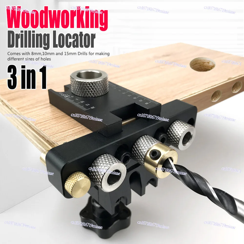 Woodworking 3-in-1 Positioning Punch Embedded Parts Log Tenon Positioning Punching Woodworking Tools