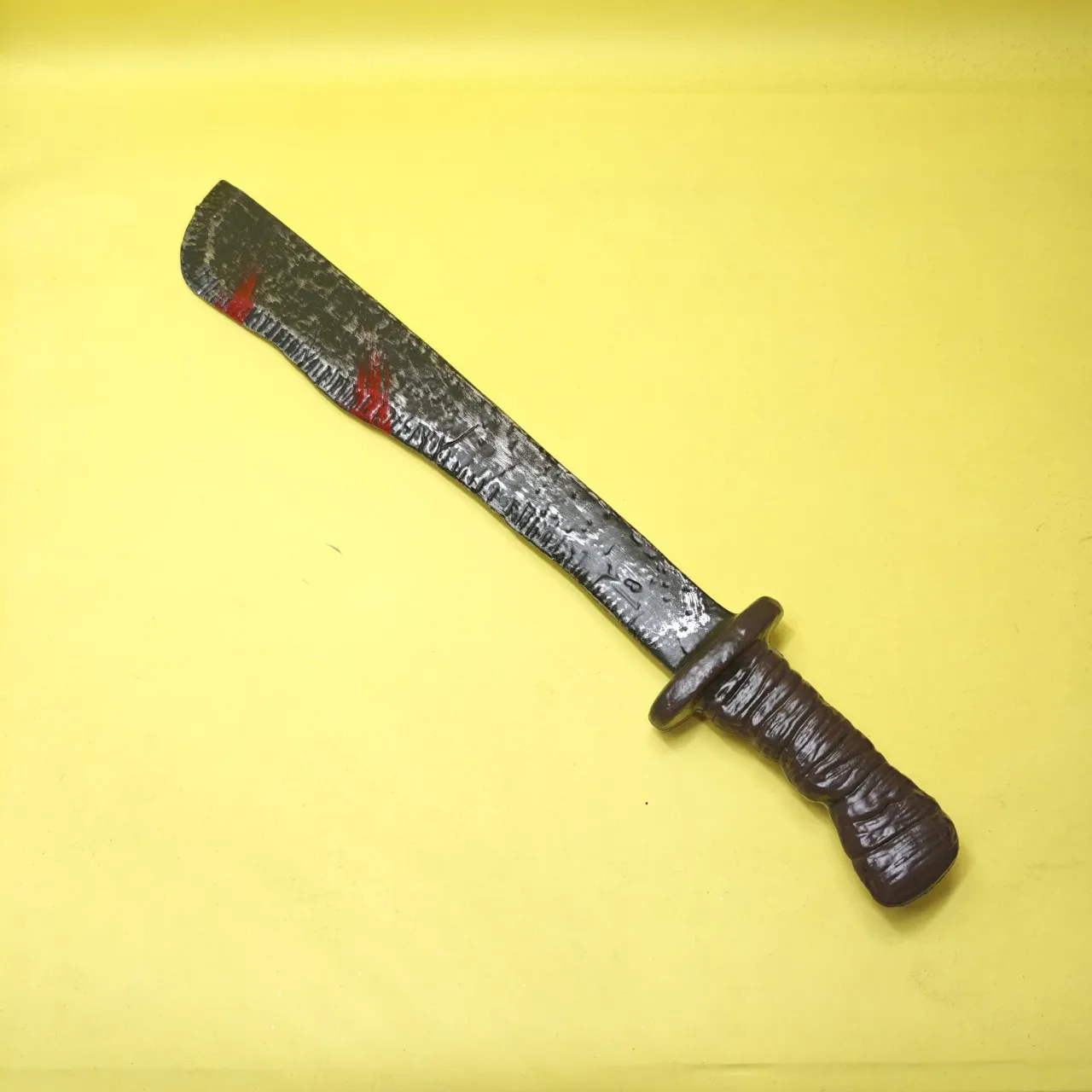 Halloween Fake Bloody Machete Prop Plastic Simulation Blade Trick Toy Horror Zombie Cosplay Weapon Party Prank April Fools Trick