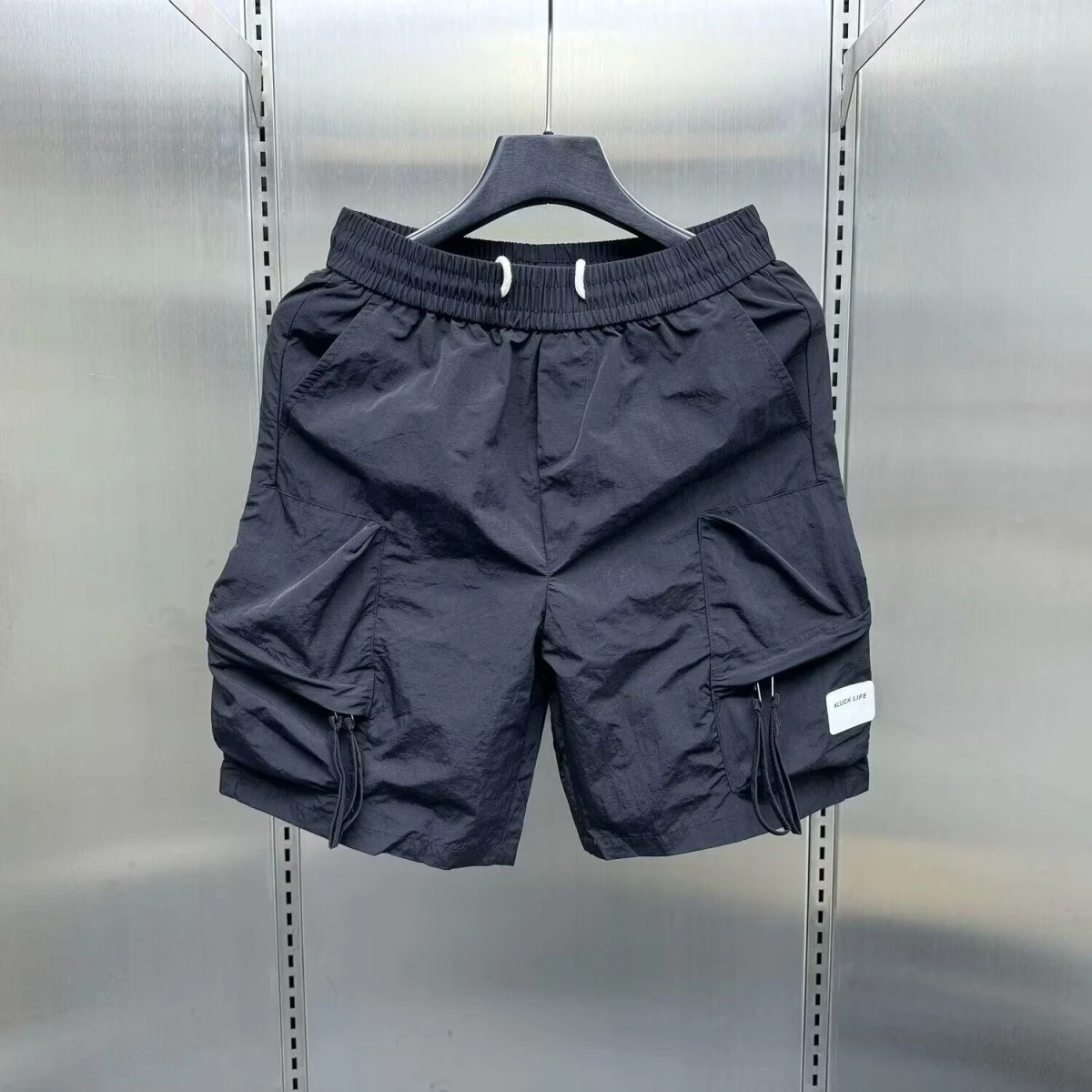 

Bla Ice Silk Qui Dry Thin Five-Quarter Men's orts Summer Workwear Casual Straight Leg mid High Waist Youth Daily Wear