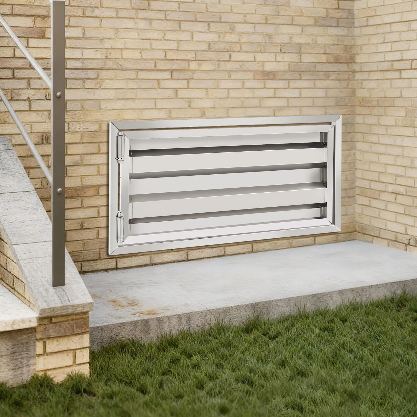 Stainless Steel Crawl Space Access Door, 32x16in Removable Structure Design for Easy Use for Attics, Basements, Vents, And Etc