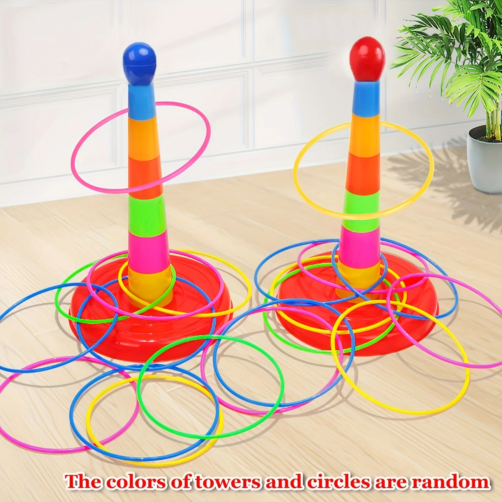 

Children's Game Tower Toys With Throwing Rings Parent-Child Interactive Puzzle Leisure Indoor Outdoor Children's Educational Toy