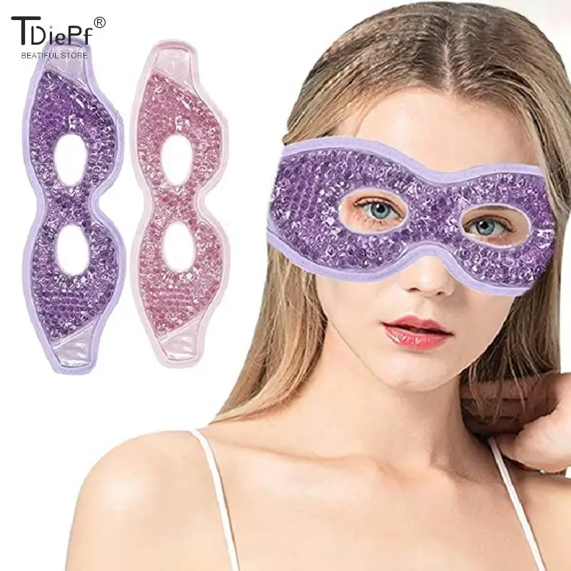 

1pcs Eye Mask Gel Cooling Eye Sleep Mask Ice Cold Compress Puffy Eyes Dry Eyes Beauty Sleeping Mask Relaxing Gel Eye Pad Patch