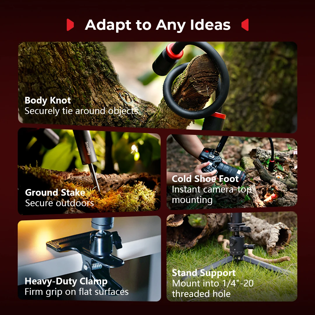 

SmallRig RM 03 Macro Photography LED Light w Diffuser 4-Leaf Barndoor Spotlight, 5-Color Output High Brightness for Video -5480