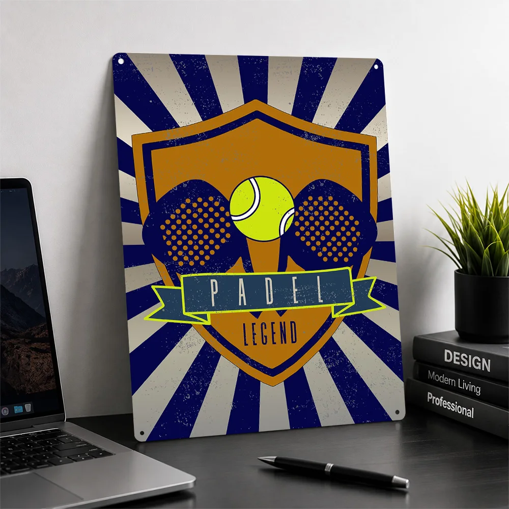 Padel Legend Sport Graphic Metal Poster Perfect Gift for Fans Lovers Personalized Wall Art Metal Sign for Room Decor Wand Deko