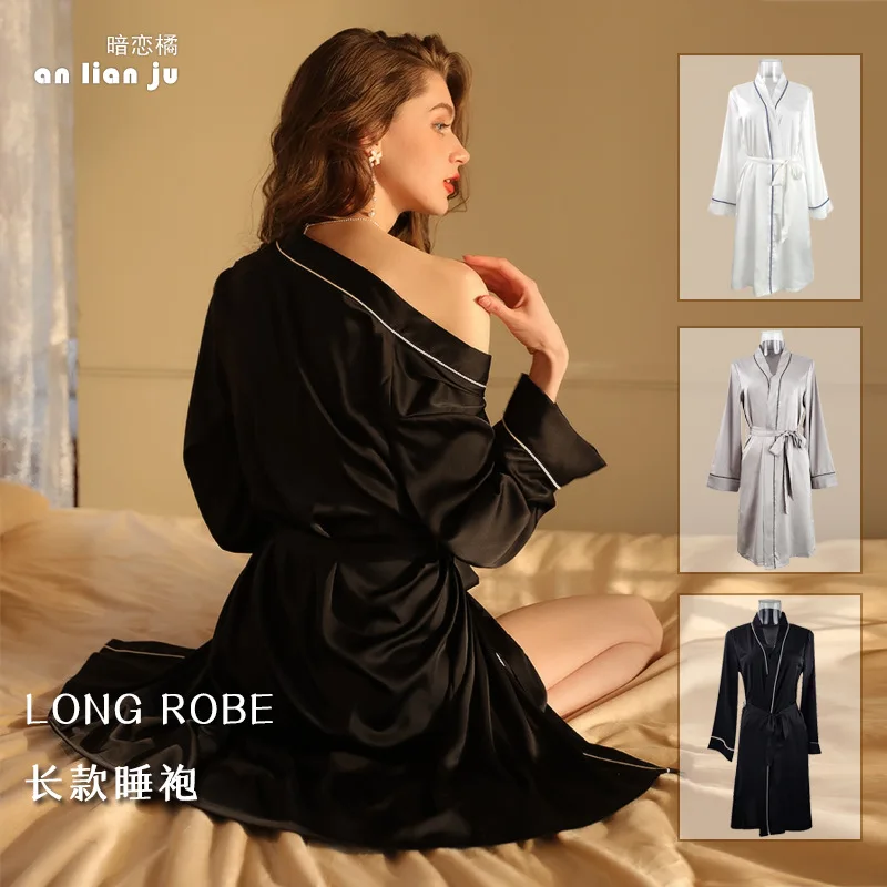 

Nightgowns Bathrobe Women's Clothing Homewear Thin New Sexy Cardigan Comfortable Casual Fashion Breathable Loose Fit Large Size