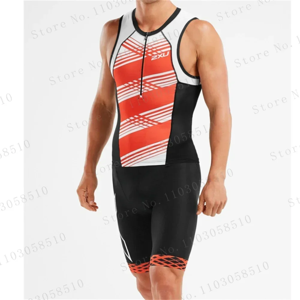 zxu Skinsuits Trisuit Triathlon Men Triathlon Clothes sleeveless Cycling Skinsuits Sets Jumpsuit Kits Cycling Jerseys 2024