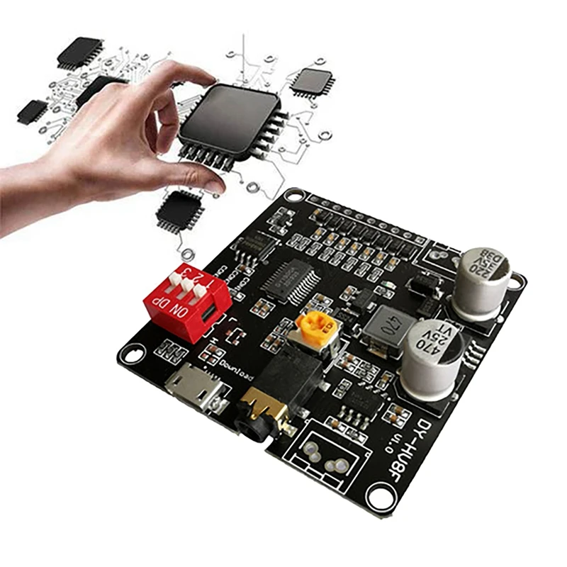 DY-HV8F modulo di riproduzione vocale 12V/24V Trigger controllo della porta seriale 10W/20W con lettore MP3 di archiviazione Flash da 8MB per Arduino