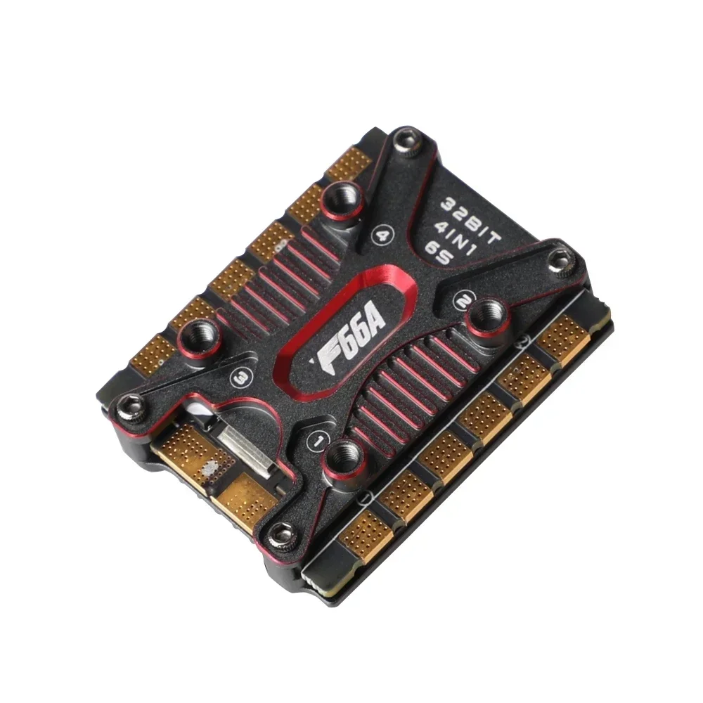 T-MOTOR F66A 미니 32 비트 BLHELI32 66A 3-6S 20X20 4 인 1 ESC, RC FPV 레이싱 드론용 관통 구멍 없음