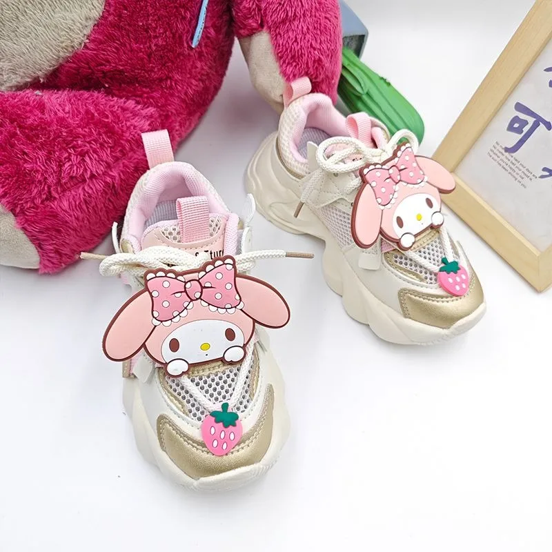 

My Melody аниме Kawaii Sanrio Ins кроссовки принцессы весна осень милая новая детская повседневная обувь милые подарки для детей
