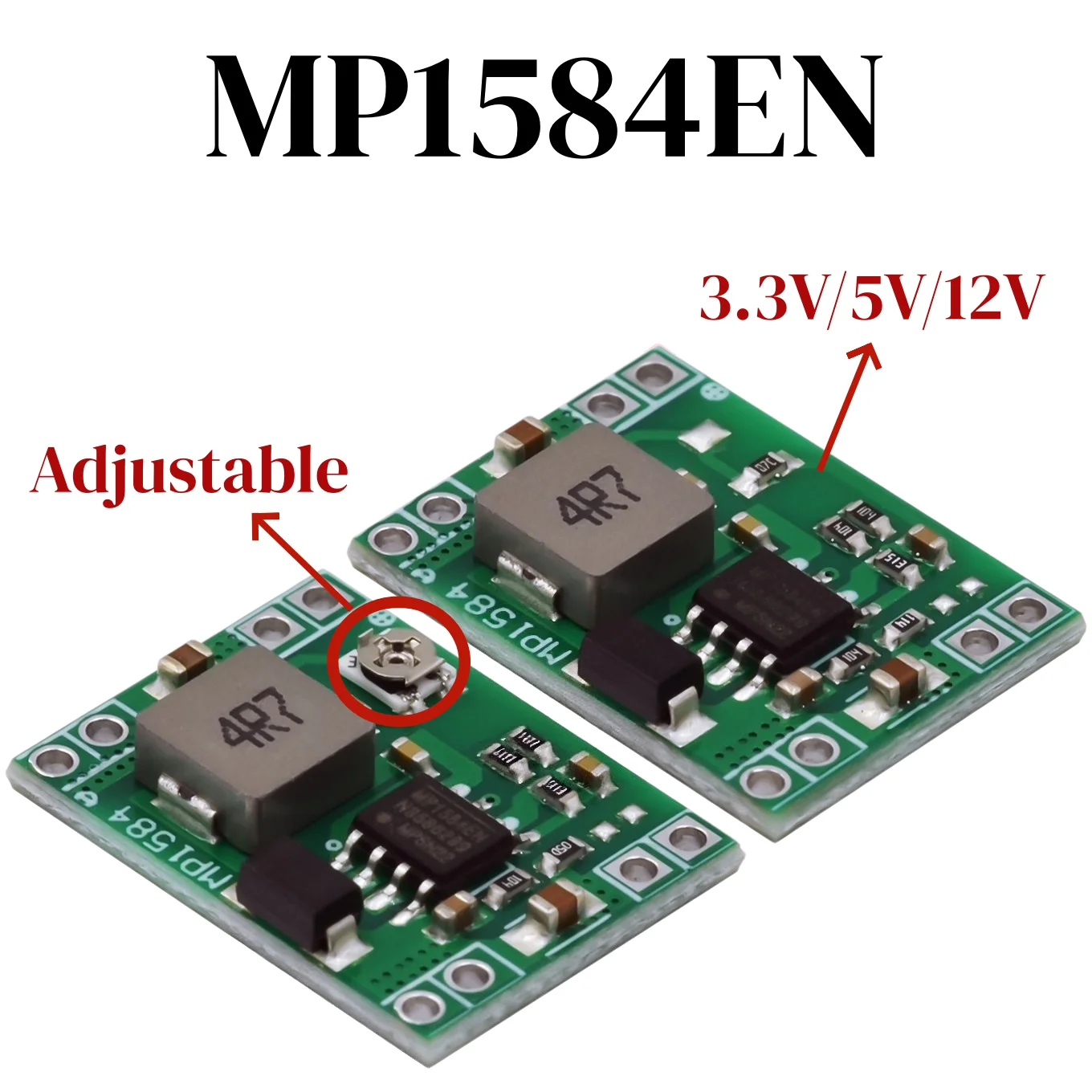 5/10pcs MP1584EN 3A 3.3/5/12V Ultra-Small Size DC-DC Step Down Supply Module Adjustable Power Step-down Descending Output MP1584