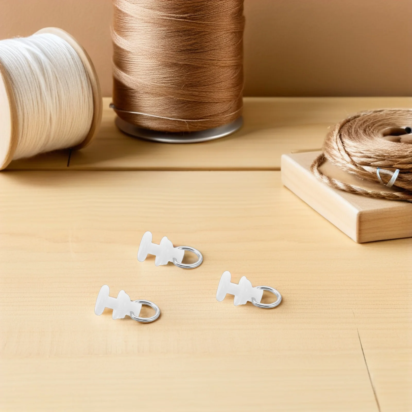 Ganchos deslizantes lisos de plástico blanco para cortina, accesorios para riel de cortina de ventana de baño y ducha, 100 Uds.