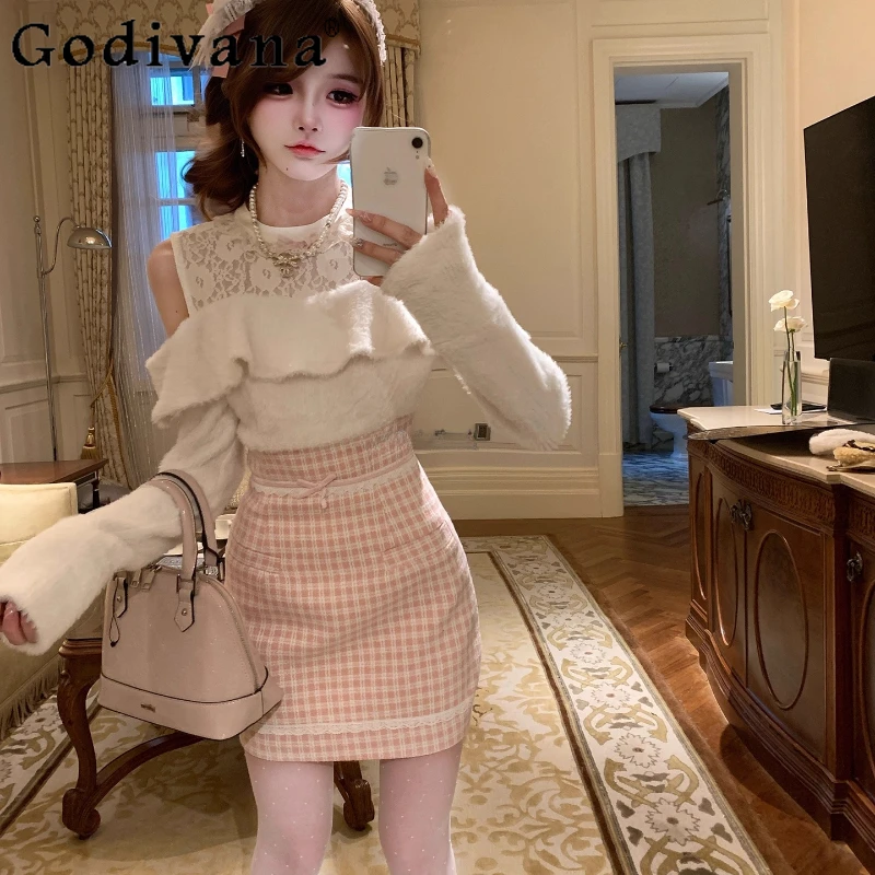 

Sweet Clear Style Autumn Winter Dress Women Original New Japanese Short Slim Fit Dress Female Princess Cosplay Lolita Dress