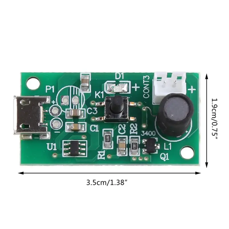 A35T Mini USB Humidifier Mist Maker Atomizer Film & PCB Drive Module DIY Aquarium Atomization 5V 108KHz