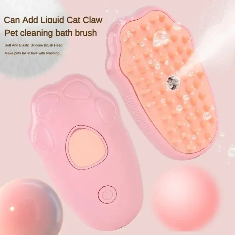 Hot 3in1 Steamy Pet Dog Brush Cat Steam Brush Electric Spray Cat Hair Brush Comb Massage Pet Grooming Tool Loose Hair Supplies