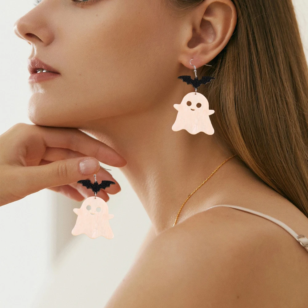 هالوين الاكريليك الأذن ترصيع خفيفة الوزن الإبداعية قرط الاذن المرصع متعددة الأغراض اليدوية الترتر ترصيع ل زي حفلة معًا