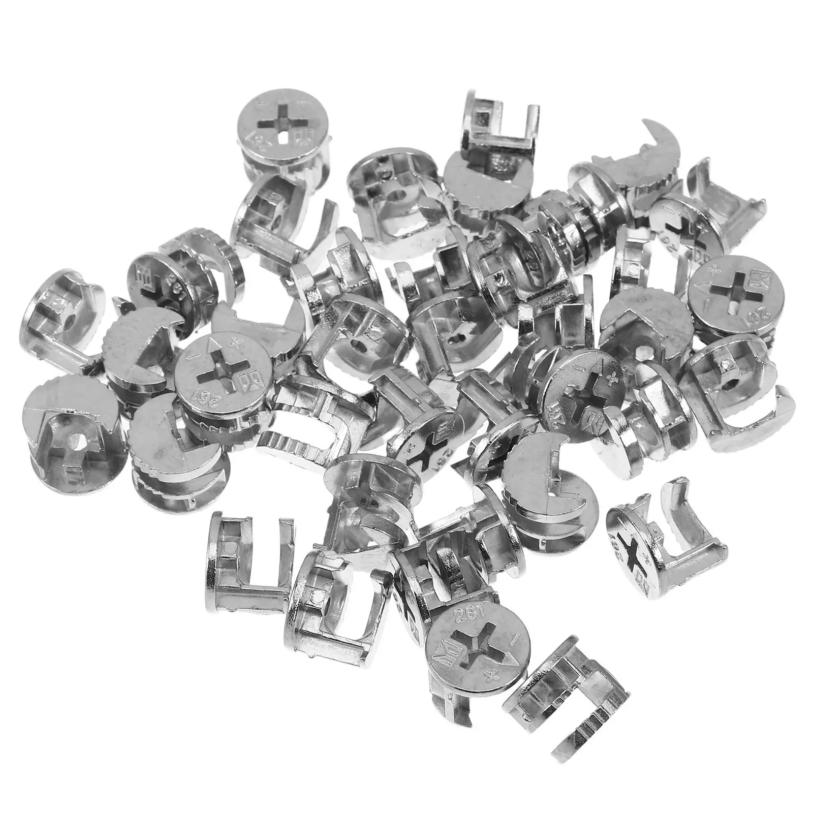 40pcs Furniture Fasteners Kit – Cam Locks, Eccentric Wheels & Screws for Beds, Cabinets, Bookshelves, Drawers, Wardrobes