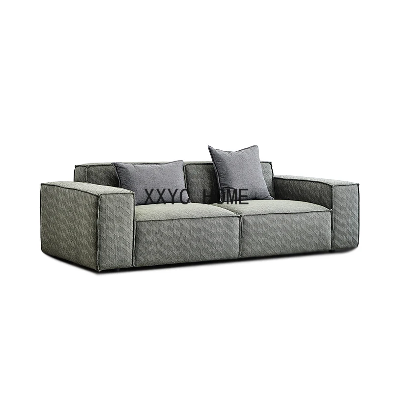 

Simple and Modern Fabric Craft down Sofa Three-Seat Small Living Room Nordic Cotton and Linen Removable and Washable