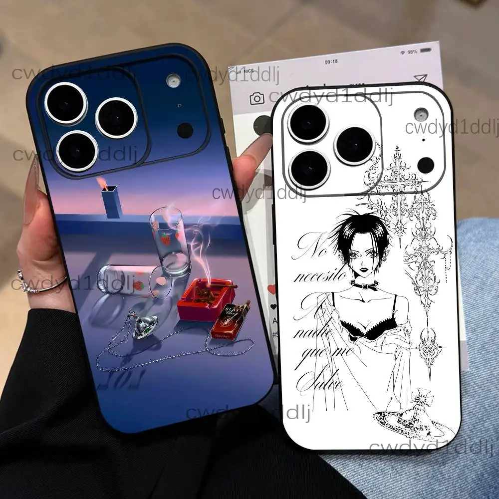 N-NANA Anime O-Osaki Phone Case For iPhone 17,16,15,11,12,14,13 Pro Max Mini XS,XR,7 Plus 16E Air Soft Covers Fundas