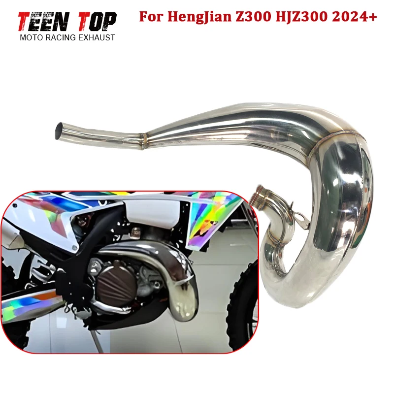 

Dirt Bike Exhaust Pipe For Hengjian Z300 Exhaust Header 2024+ HJZ300 Front Link Pipe 30mm Offroad Bike Escape Moto Front Tube