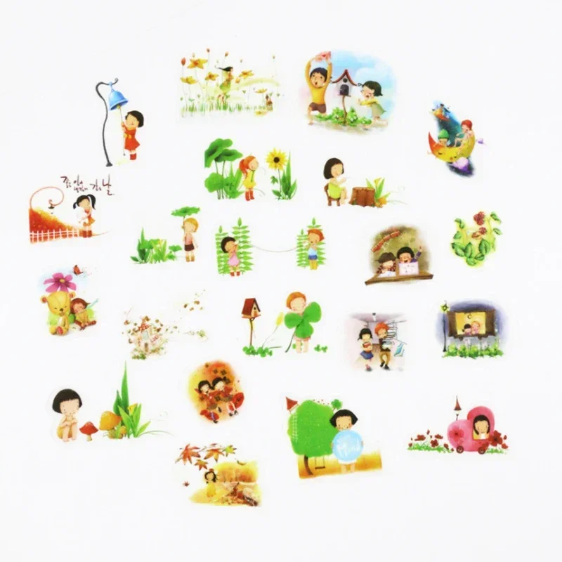 1Pack Watercolor Fashion Sticker Decorative Stickers Toys Sticker Soft Bear Pvc Decor Sticker