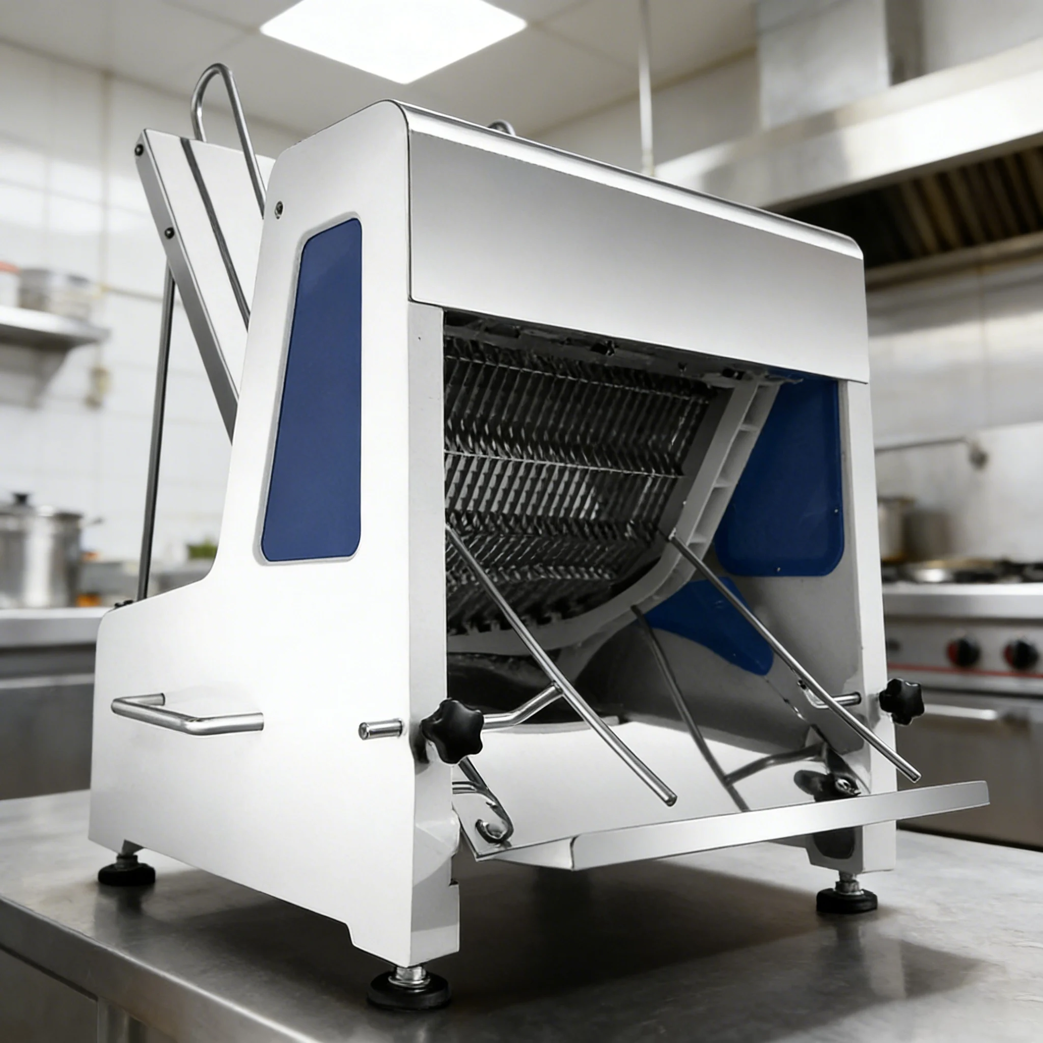 Commercial Electric Bread Slicer Machine High Frequency 50/60Hz 0.75KW 31pcs Slicer Machine