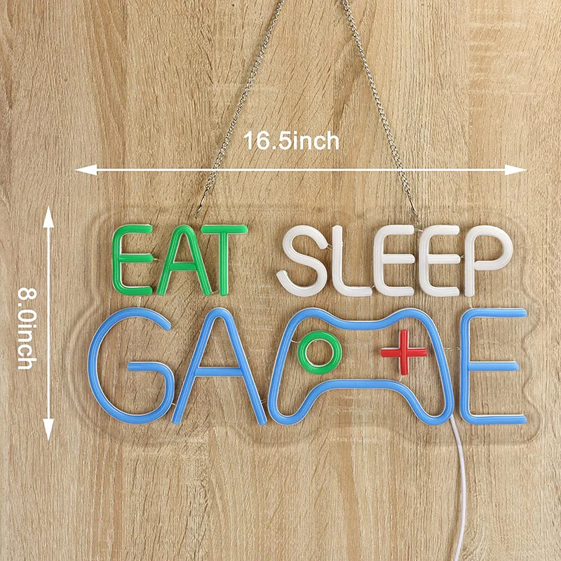 Game Neon Sign LED Lights Game Room Game Logo Neon Decoration Lampe USB Dimmerable Wall Hanging Gamer Bar Party Birthday Gift