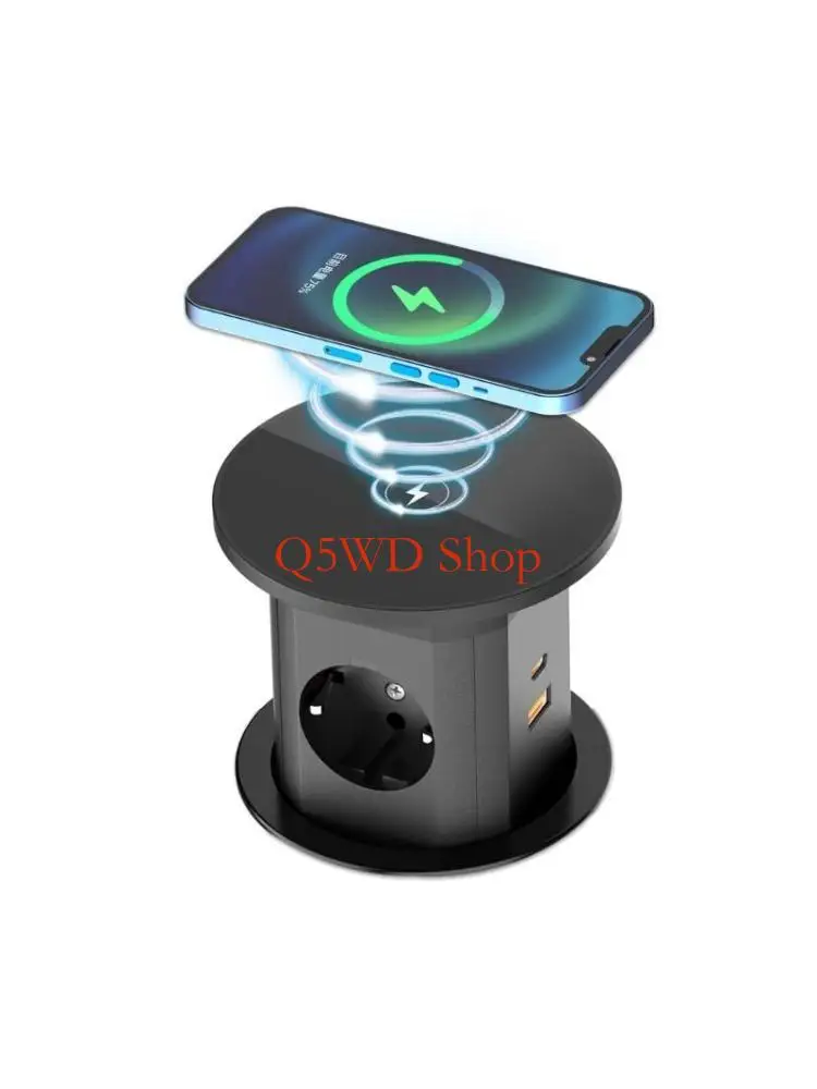 

Q5WD Многофункциональная подъемная розетка, 15 Вт, зарядка, 4 розетки USB C PD20W USB A QC18W