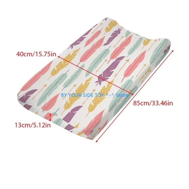 غطاء وسادة تغيير حفاضات الطفل، غطاء وسادة الحضانة القطني الناعم المسامي، U6XE #6