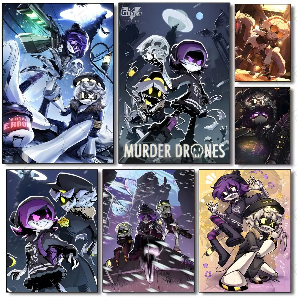 Anime M-Murder D-Drones Poster Poster Painting Wall Art Mural for Living Room Home Decor and Gifts