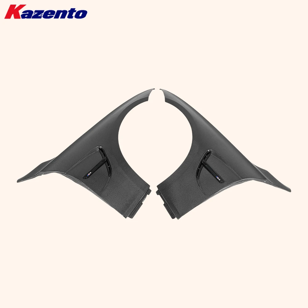 For BMW F30 Three Series Carbon Fiber ADL Side Front Bumper Fender Pair W/Emblem