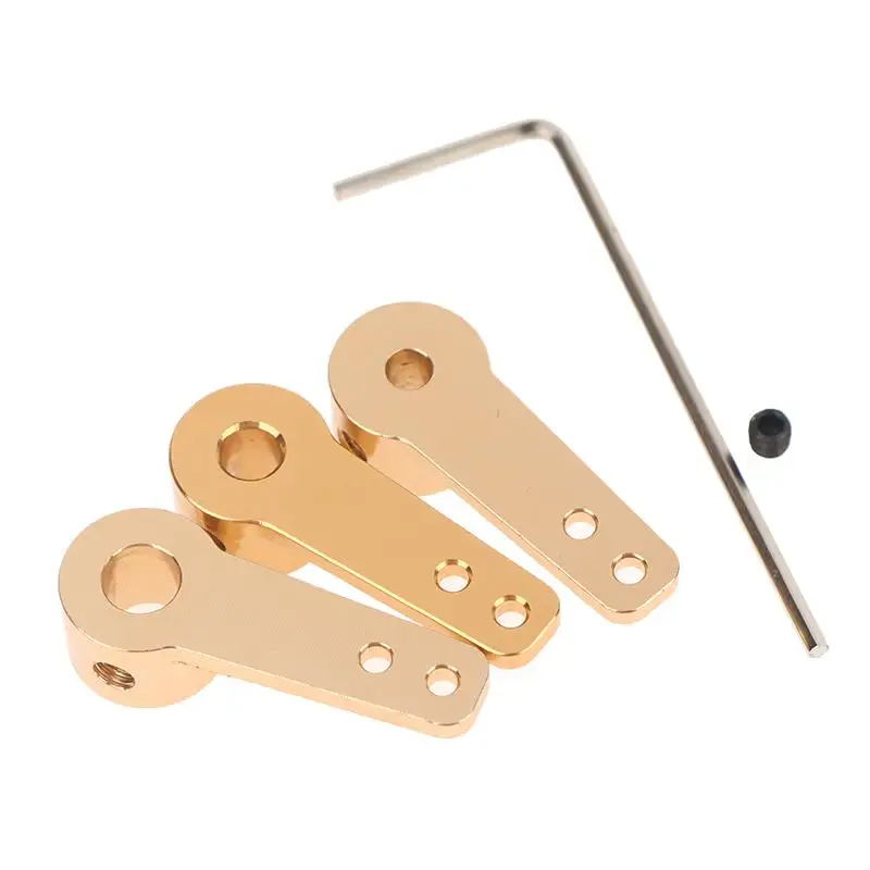 RC Model Car Boat Aluminum Alloy Steering Tiller Arm Screw‑Mount Rudder Arm 31‑41‑51Mm Bore Practical Model Upgrade Repair Parts