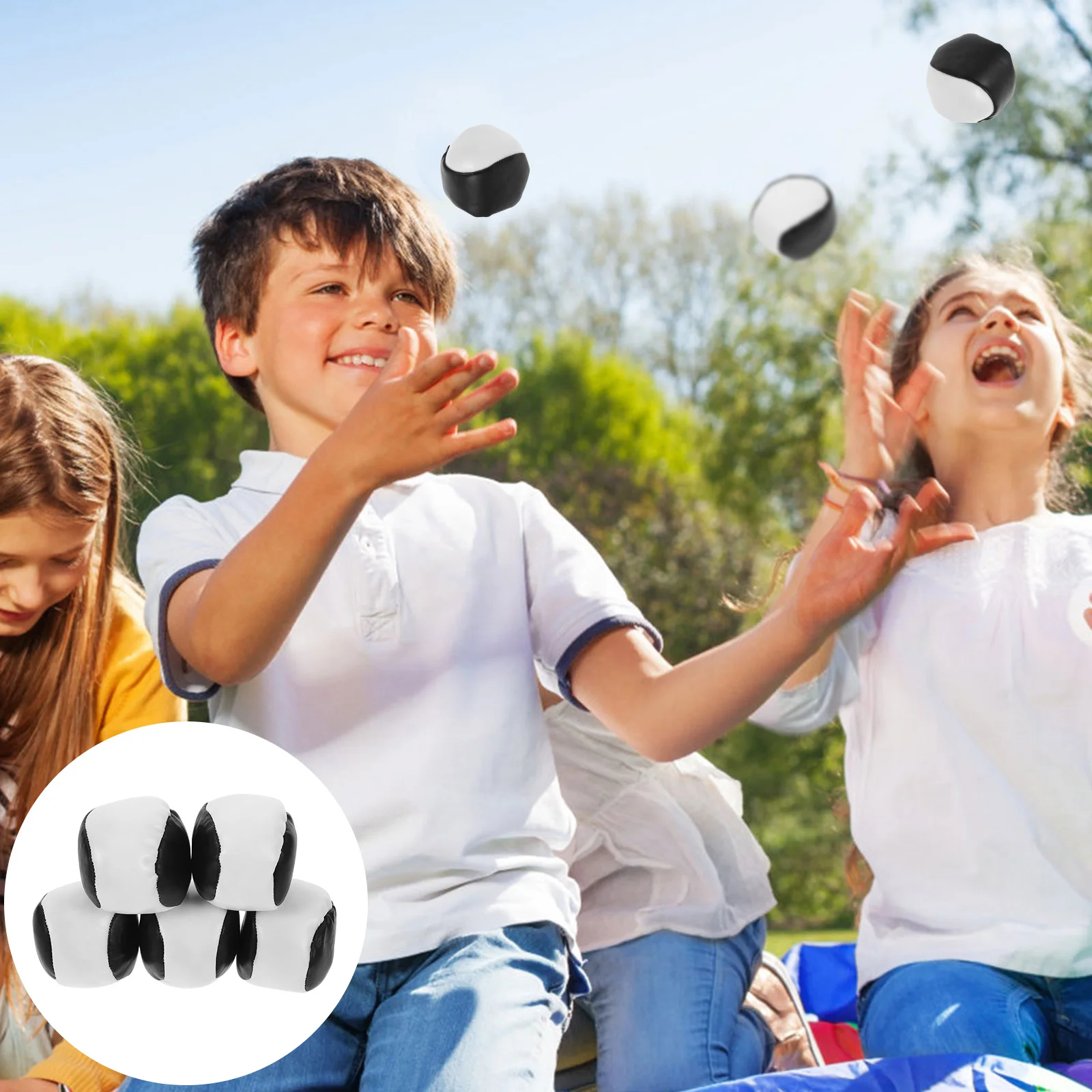 

5pcs Bean Bags Kids Outdoor Toss Strong Non-Deformable Throwing Bright Color Tossing Game Supplies Kids Outdoor
