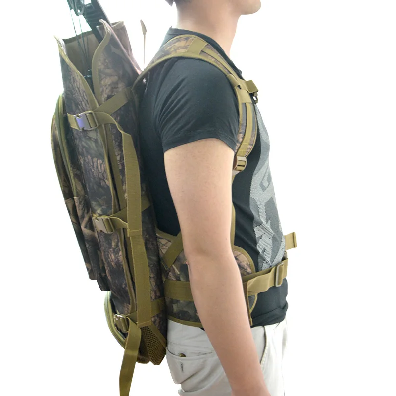 Funda de arco compuesto camuflaje – Mochila táctica para caza y tiro - imagen 2