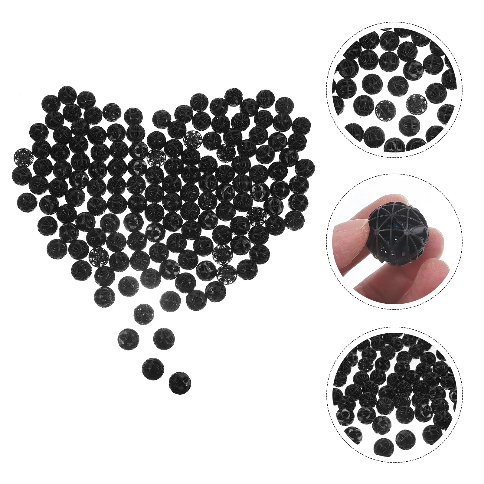 

200pcs 26Mm Aquarium Fish Tank Filter Bio Balls Bio-Balls Dense Holes -Bacteria Oxygenating Gas Exchange Freshwater